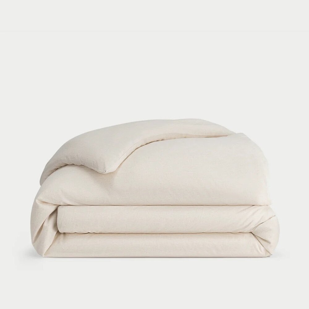 Cozy Earth Linen Bamboo Duvet Cover - Natural / Queen